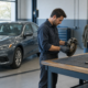 A vehicle inspection for a suspected defective car part after a Detroit crash