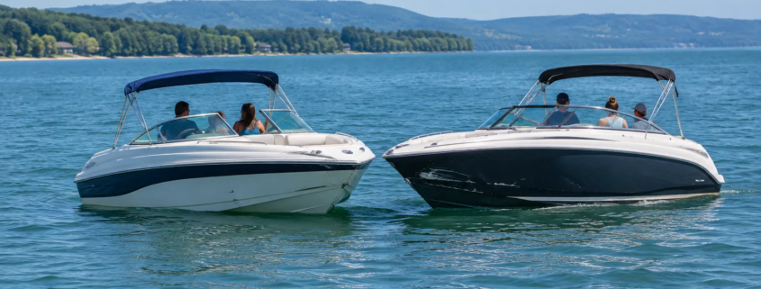 Boats on Grand Traverse Bay illustrating a Traverse City boating accident lawyer’s investigation